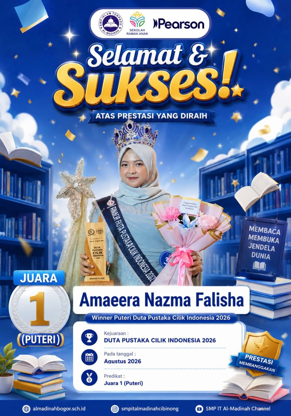 Menumbuhkan Keberanian dan Karakter Tangguh Anak: Belajar dari Perjalanan Amaeera Nazma Falisha, Duta Pustaka Jawa Barat